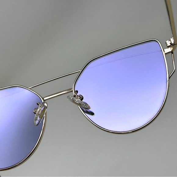 Sojos Gold Frame Purple Lens Summer Fashion Sunglasses - Picture 7 of 9